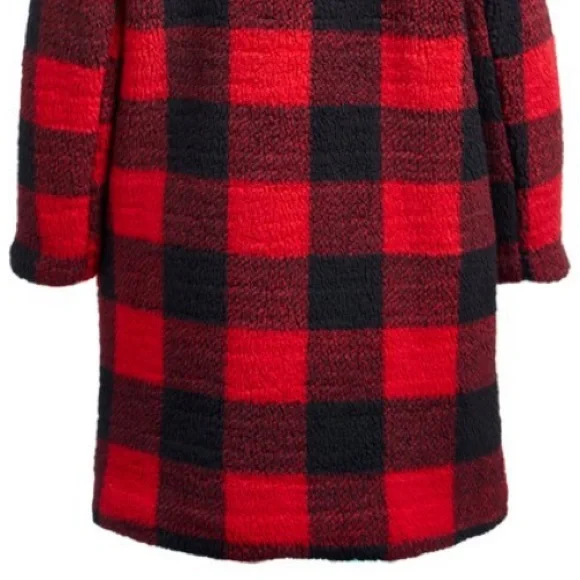 *No Longer For Sale* Steve Madden Plaid Sherpa Coat! NWT! Size XL - Picture 9 of 10